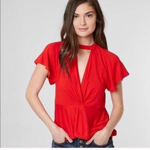 EUC Free People Just A Twist Tee